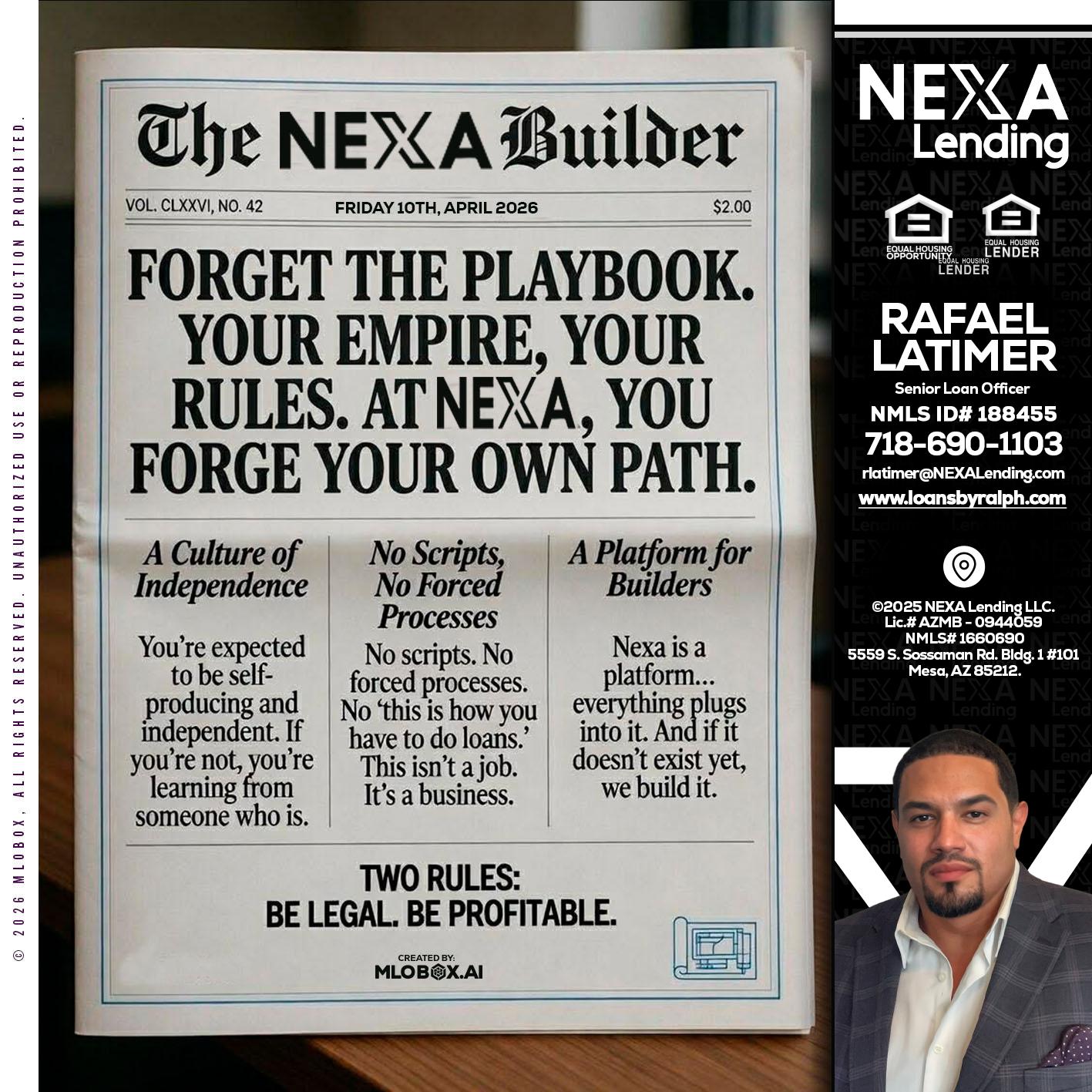 THE NEXA BUILDER - Rafael Latimer -Senior Loan Officer