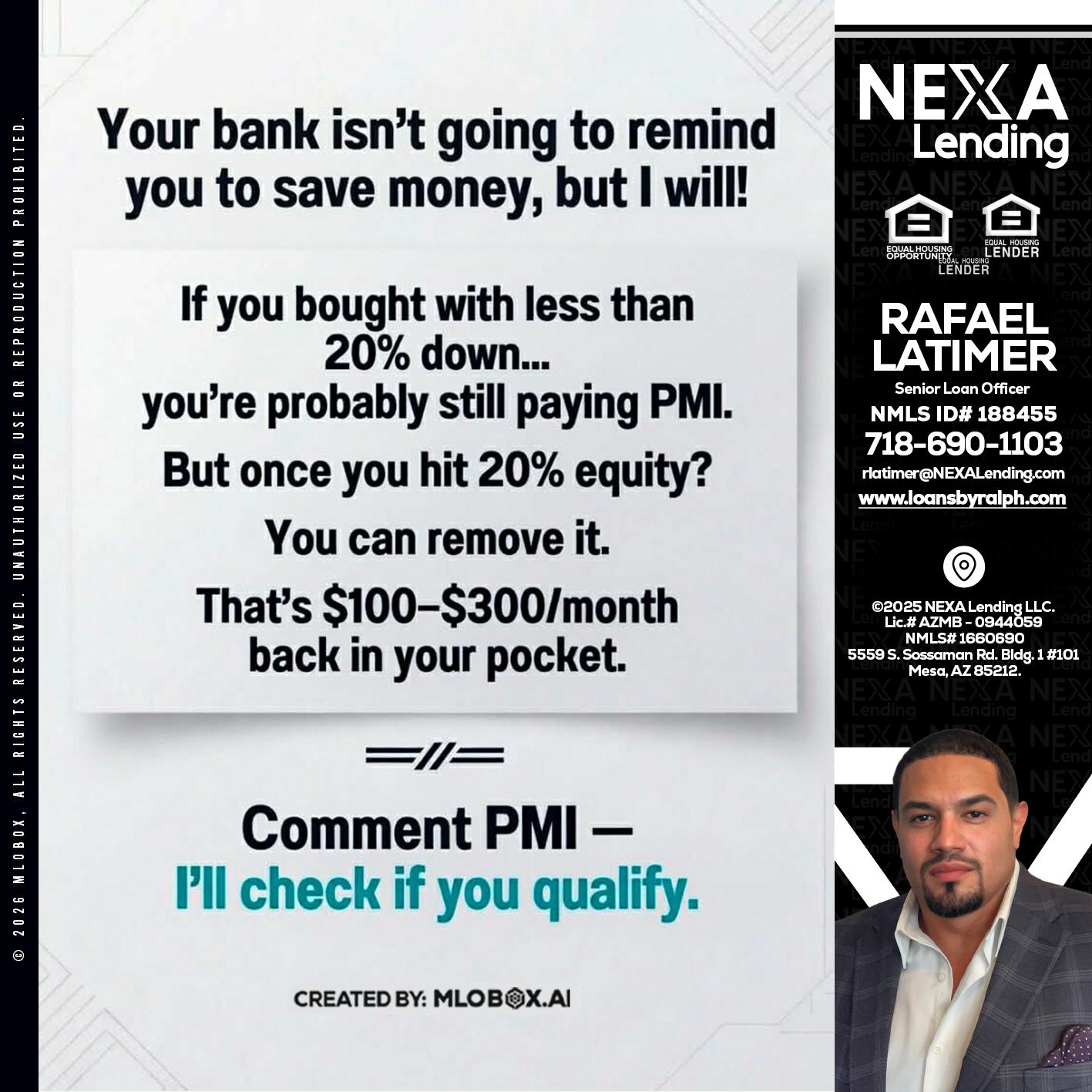 YOUR BANK ISNT - Rafael Latimer -Senior Loan Officer