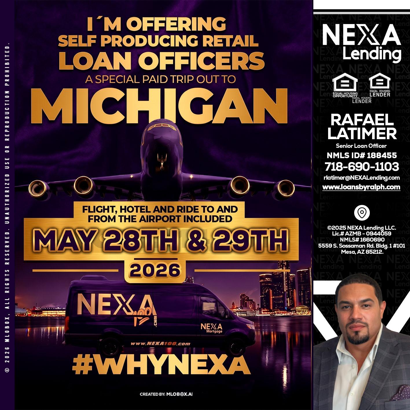 MICHIGAN - Rafael Latimer -Senior Loan Officer